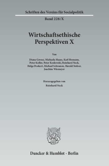 Cover: Wirtschaftsethische Perspektiven X