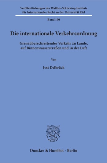 Cover: Die internationale Verkehrsordnung