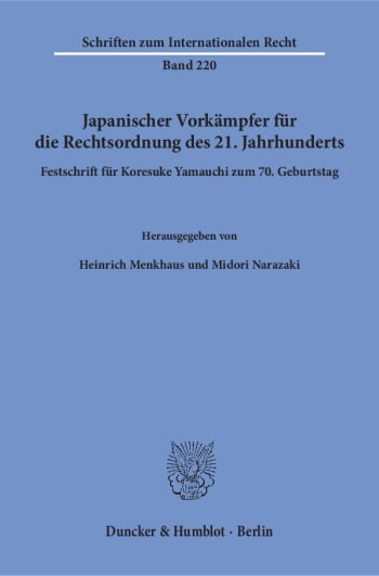 Cover: Japanischer Vorkämpfer für die Rechtsordnung des 21. Jahrhunderts