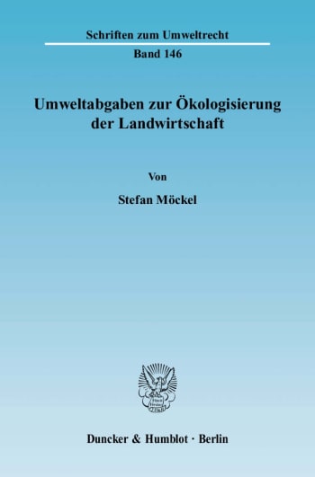 Cover: Umweltabgaben zur Ökologisierung der Landwirtschaft