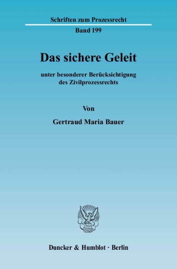 Cover: Das sichere Geleit