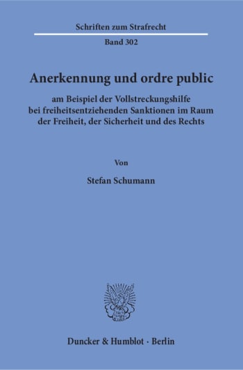 Cover: Anerkennung und ordre public