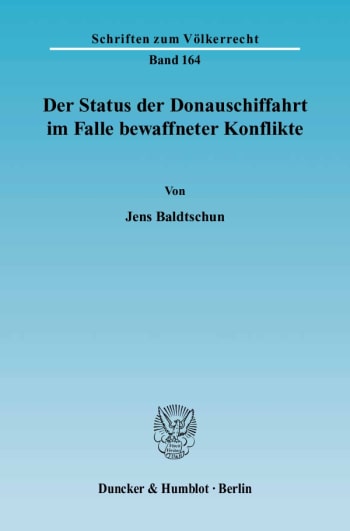 Cover: Der Status der Donauschiffahrt im Falle bewaffneter Konflikte