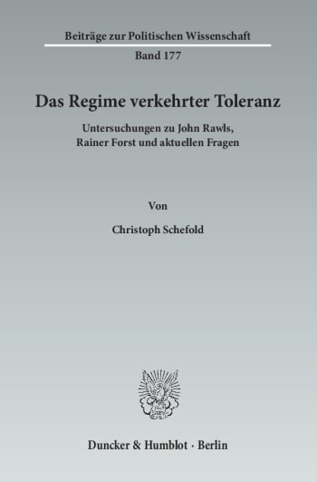 Cover: Das Regime verkehrter Toleranz