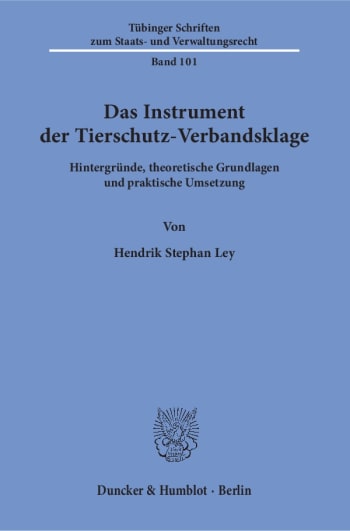 Cover: Das Instrument der Tierschutz-Verbandsklage