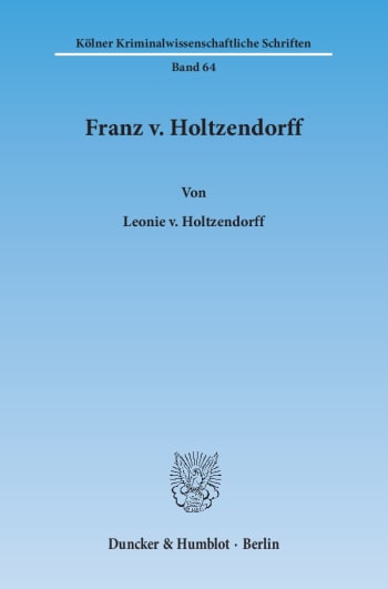 Cover: Franz v. Holtzendorff