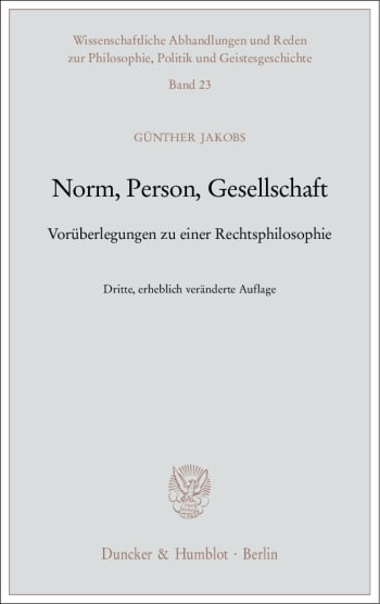 Cover: Norm, Person, Gesellschaft