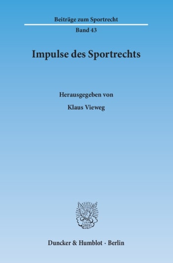 Cover: Impulse des Sportrechts