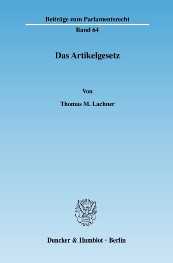 Cover: Das Artikelgesetz