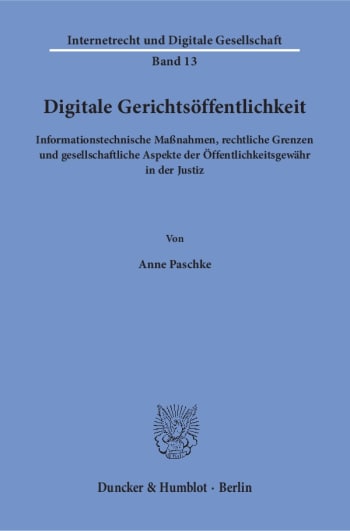 Cover: Digitale Gerichtsöffentlichkeit