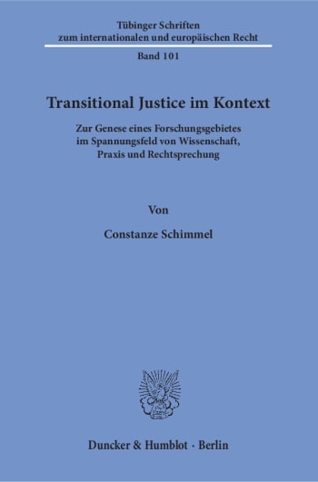 Cover: Transitional Justice im Kontext