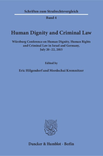 Cover: Human Dignity and Criminal Law