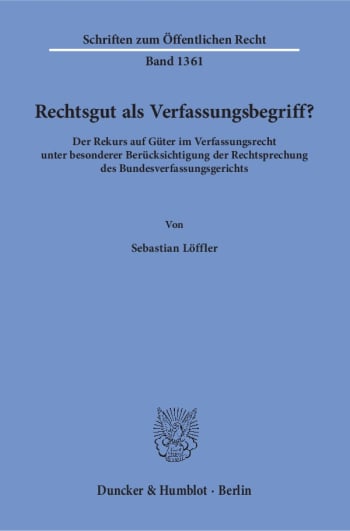 Cover: Rechtsgut als Verfassungsbegriff?