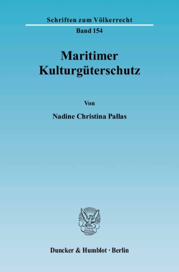 Cover: Maritimer Kulturgüterschutz