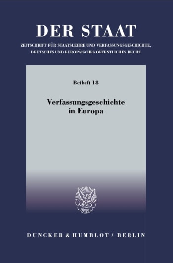 Cover: Verfassungsgeschichte in Europa