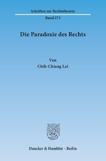 Cover: Die Paradoxie des Rechts