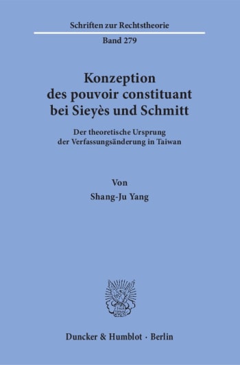 Cover: Konzeption des pouvoir constituant bei Sieyès und Schmitt