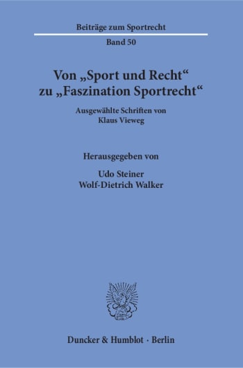 Cover: Von »Sport und Recht« zu »Faszination Sportrecht«