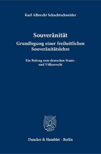 Cover: Souveränität