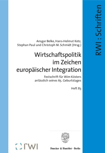 Cover: Wirtschaftspolitik im Zeichen europäischer Integration