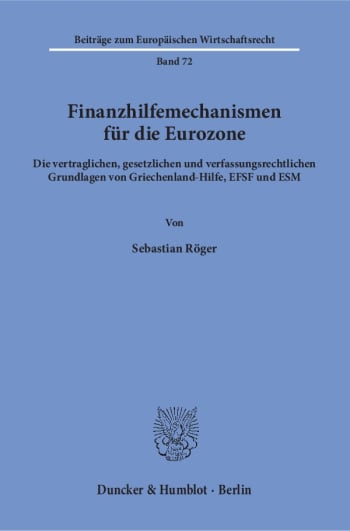 Cover: Finanzhilfemechanismen für die Eurozone