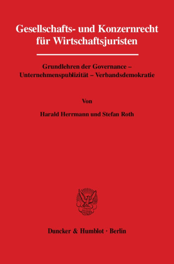 Cover: Gesellschafts- und Konzernrecht für Wirtschaftsjuristen