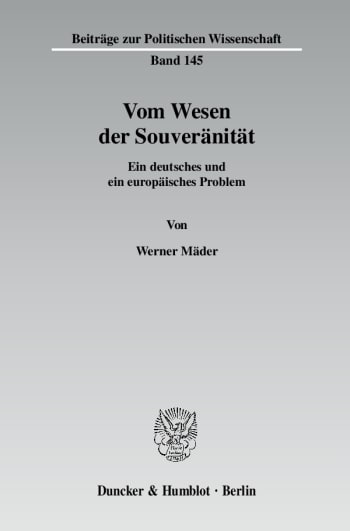 Cover: Vom Wesen der Souveränität