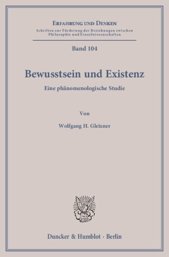 Cover: Bewusstsein und Existenz