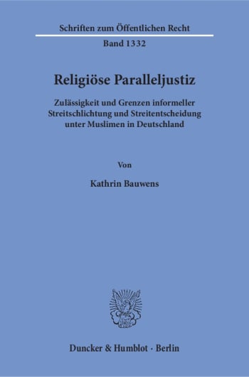 Cover: Religiöse Paralleljustiz