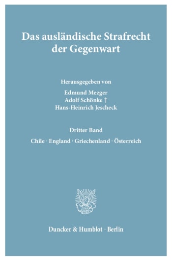 Cover: Das ausländische Strafrecht der Gegenwart