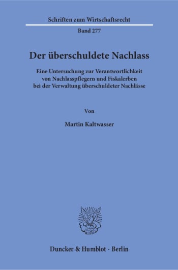 Cover: Der überschuldete Nachlass