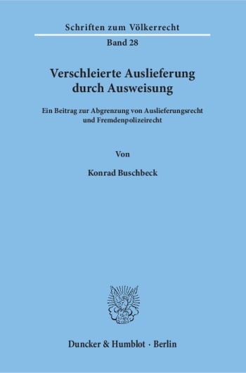 Cover: Verschleierte Auslieferung durch Ausweisung