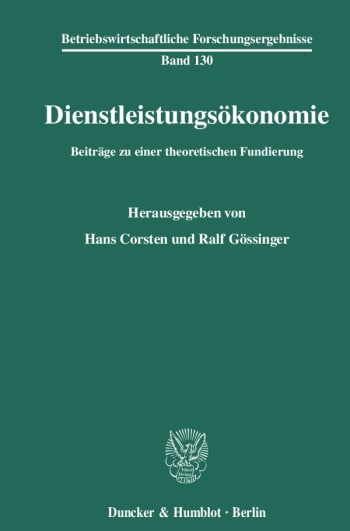 Cover: Dienstleistungsökonomie