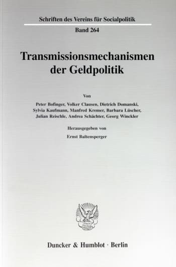 Cover: Transmissionsmechanismen der Geldpolitik