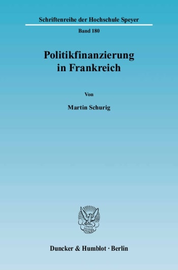 Cover: Politikfinanzierung in Frankreich