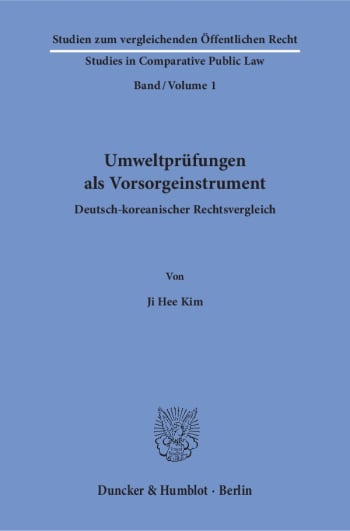 Cover: Umweltprüfungen als Vorsorgeinstrument