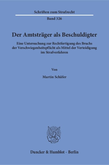 Cover: Der Amtsträger als Beschuldigter