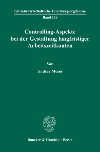 Cover: Controlling-Aspekte bei der Gestaltung langfristiger Arbeitszeitkonten