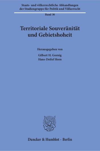 Cover: Territoriale Souveränität und Gebietshoheit