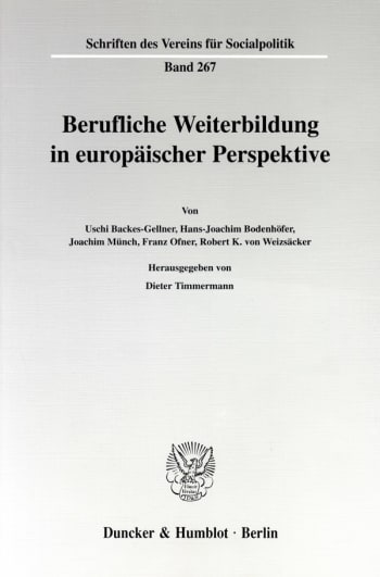 Cover: Berufliche Weiterbildung in europäischer Perspektive