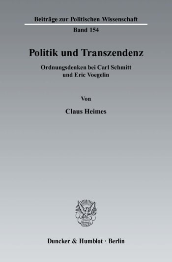 Cover: Politik und Transzendenz