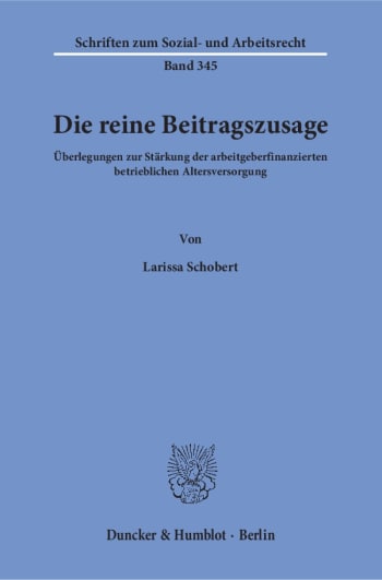 Cover: Die reine Beitragszusage