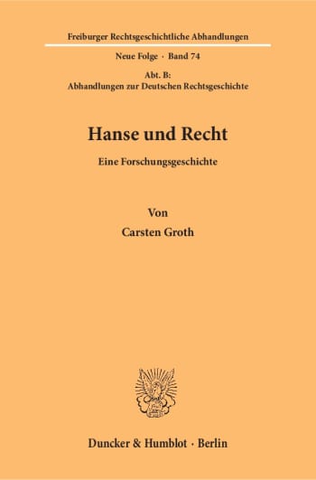 Cover: Hanse und Recht