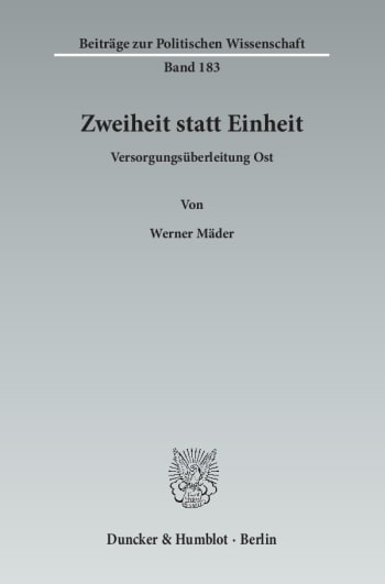 Cover: Zweiheit statt Einheit