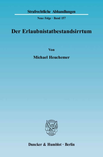 Cover: Der Erlaubnistatbestandsirrtum