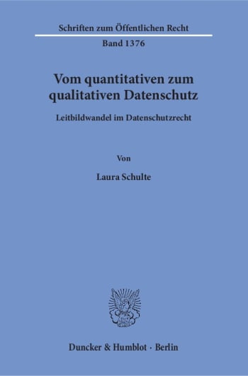 Cover: Vom quantitativen zum qualitativen Datenschutz