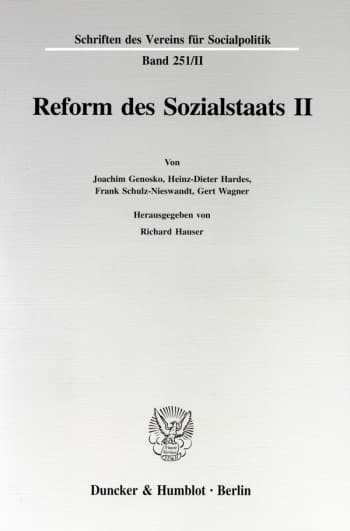 Cover: Reform des Sozialstaats II