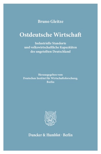 Cover: Ostdeutsche Wirtschaft