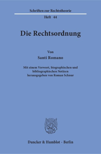 Cover: Die Rechtsordnung