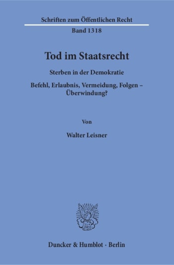 Cover: Tod im Staatsrecht